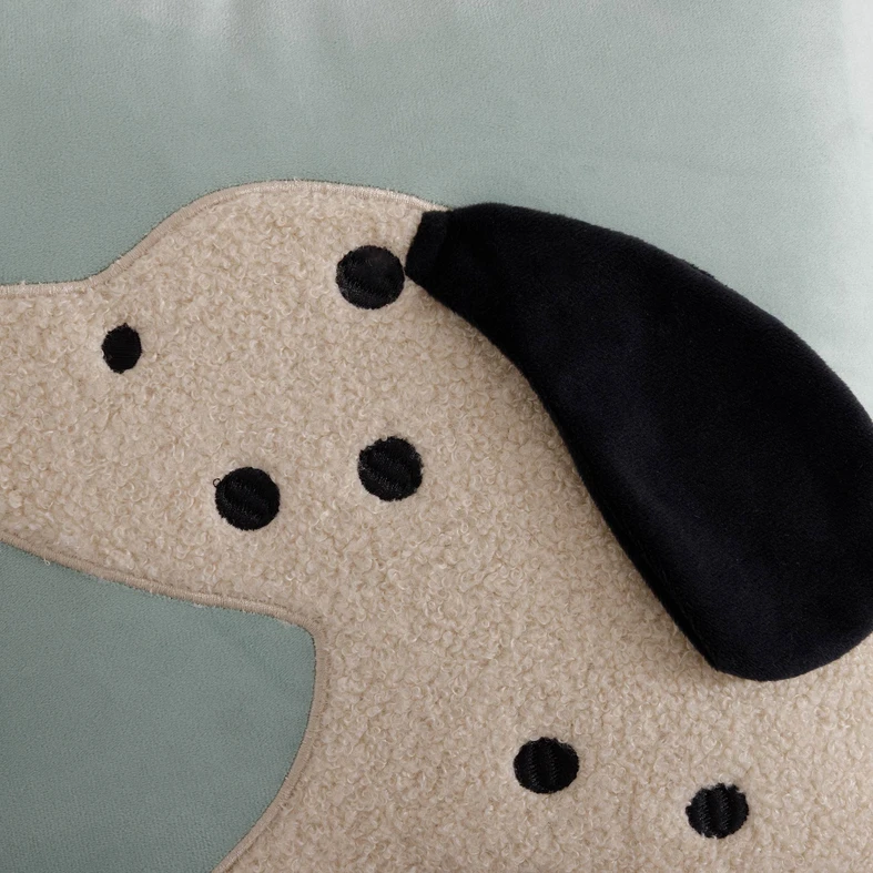 Welurowa poszewka dziecięca z motywem pieska