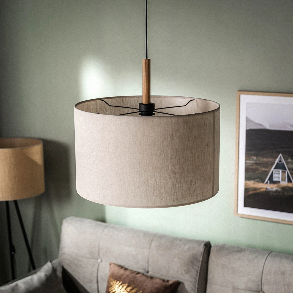 Sivá závesná lampa DEVA NATURE I