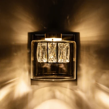 LED nástenné svietidlo francúzske zlato GEM