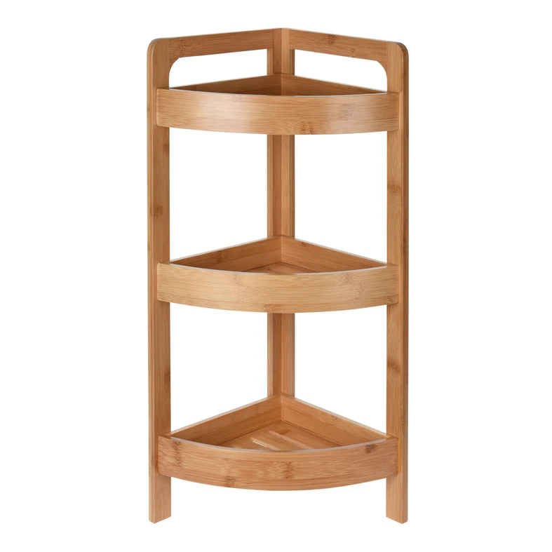 Kúpeľňový regál, bambus, 3 police