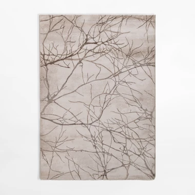 Koberec so vzorom konárov SPAZZIO, krémový, 120x170 cm