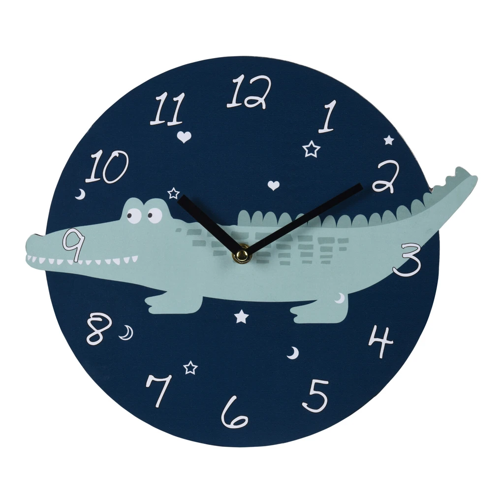 Detské nástenné hodiny KROKODÍL 26 cm