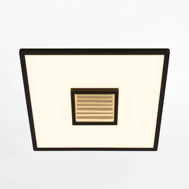 Štvorcové LED stropné svietidlo s efektom hĺbky čierne TORO