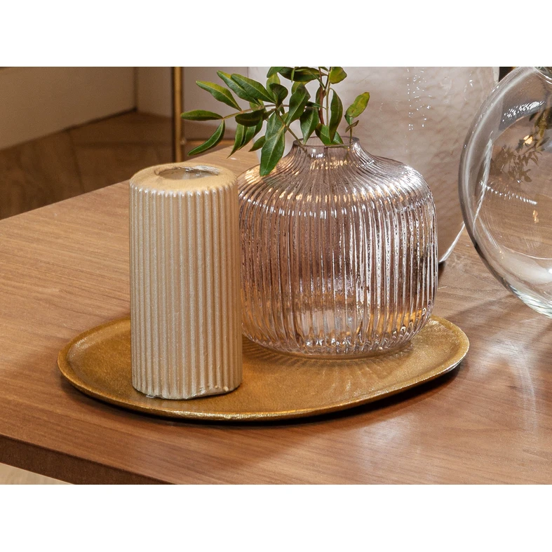 Dekoratívný hliníkový podnos 27 x 30,5 cm