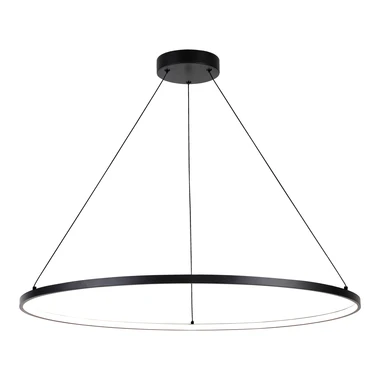 Kruhové závesné LED svietidlo 90 cm čierne HORIK