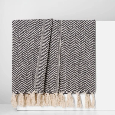 Tmavosivá deka SALINA 125x150 cm