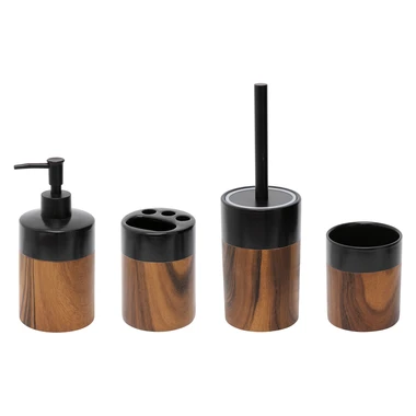 Kúpeľňový hrnček keramický čierno-hnedý