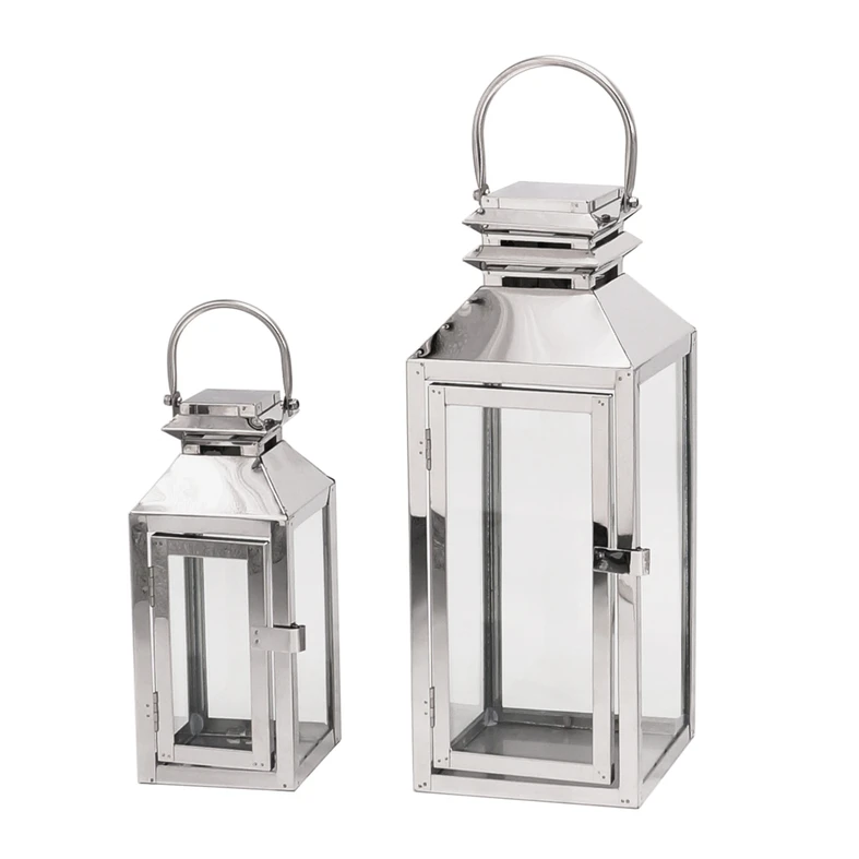 Lampión / strieborný lampáš 35 cm