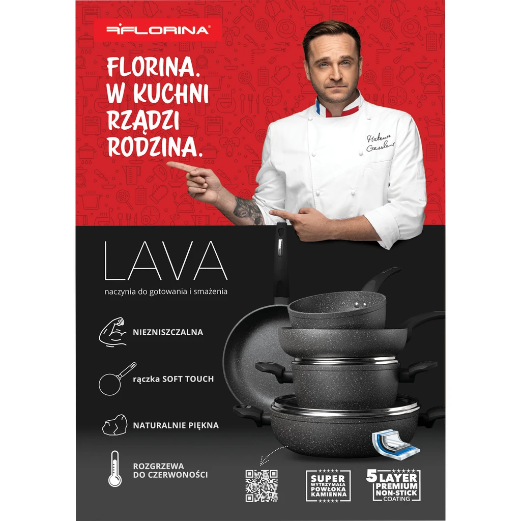 Hlboká panvica FLORINA LAVA STONE od Mateusza Gesslera 24 cm