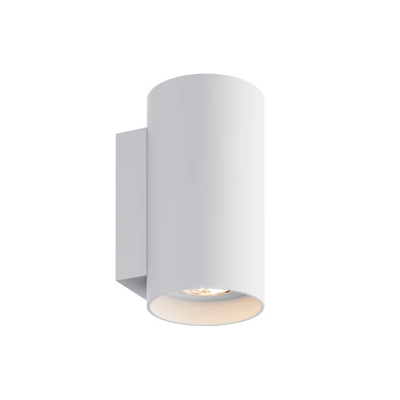 Biele minimalistické nástenné svietidlo SANDY WL ROUND