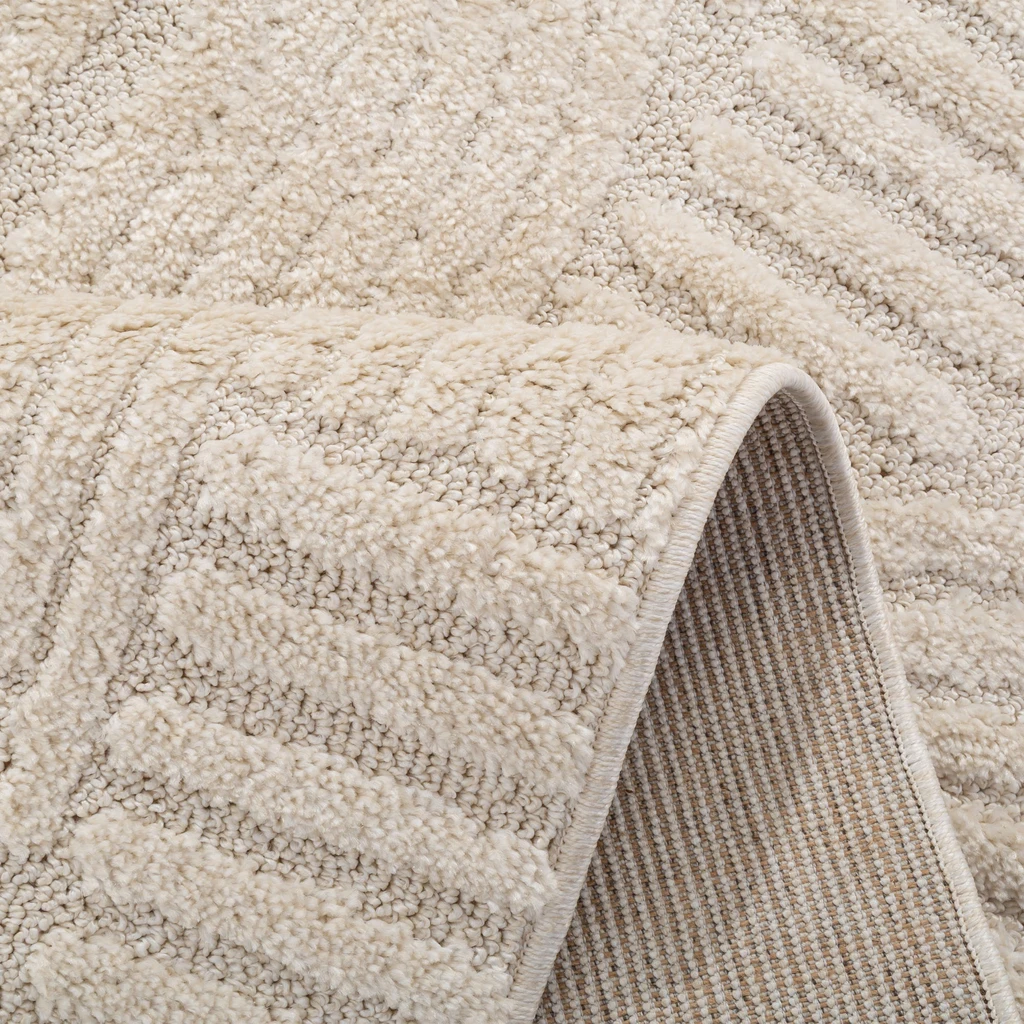 Dywan kremowy LA CASA 3D 120x170 cm - zbliżenie.