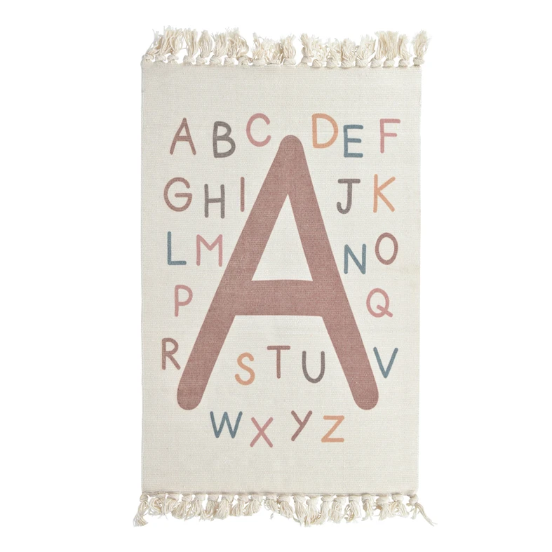 Protišmykový malý koberec so vzorom písmen 59x65 cm