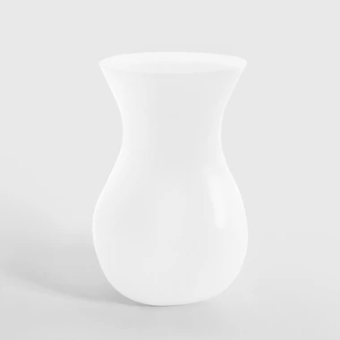 Sklenená váza ASTA biela 18 cm