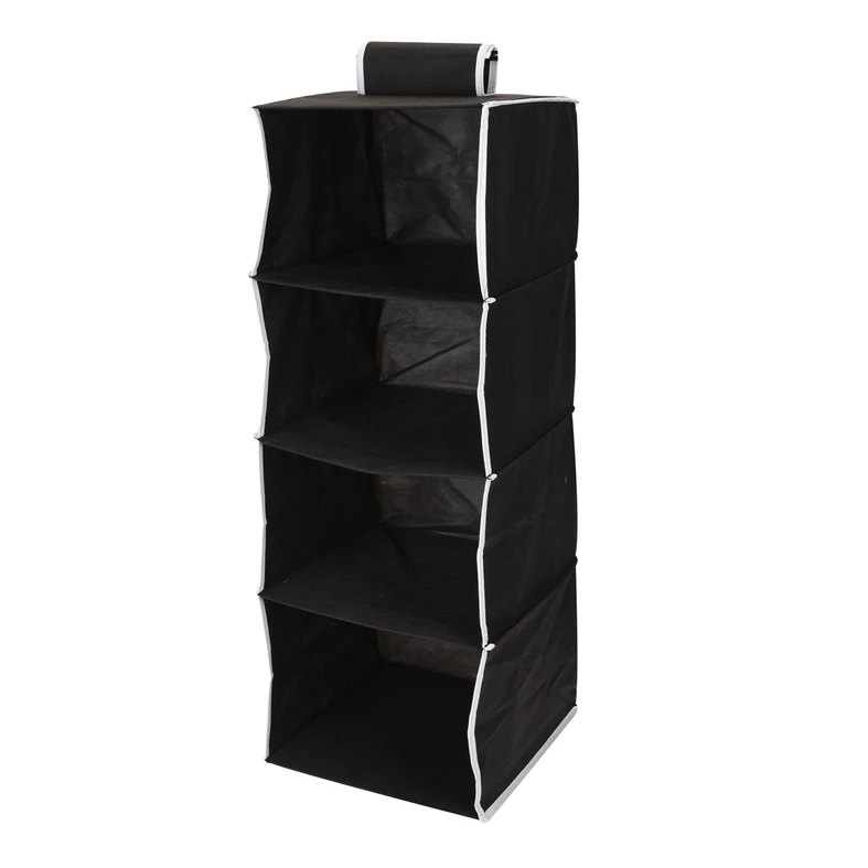 Závesné textilné police do skrine, 4 priehradky