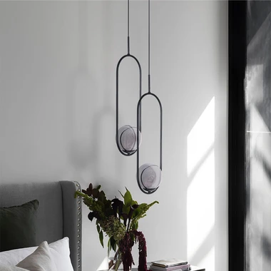 Závesné svietidlo DAVOS guľa čierna