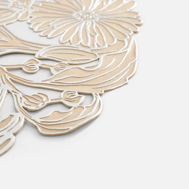 Okrúhle prestieranie na stôl zlato-strieborné 38 cm