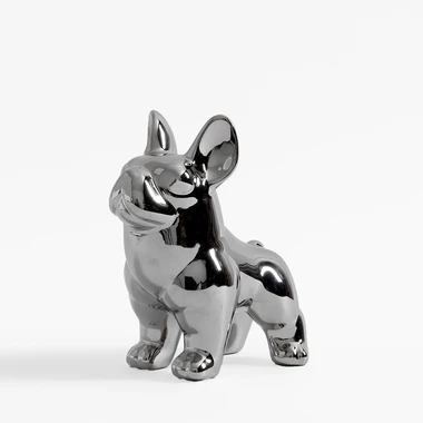 Dekoratívna strieborná figúrka PES 20 cm