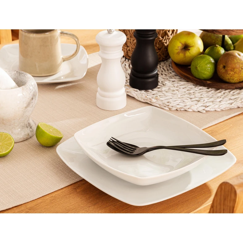 Kávová súprava z bieleho porcelánu APOSTROPHE pre 6 osôb