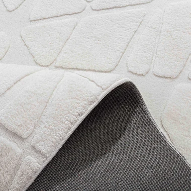 Geometrický koberec ACTION, krémový, 120x160 cm