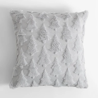 Dekoračná obliečka na vankúš so stromčekmi sivá ALPI 45x45 cm