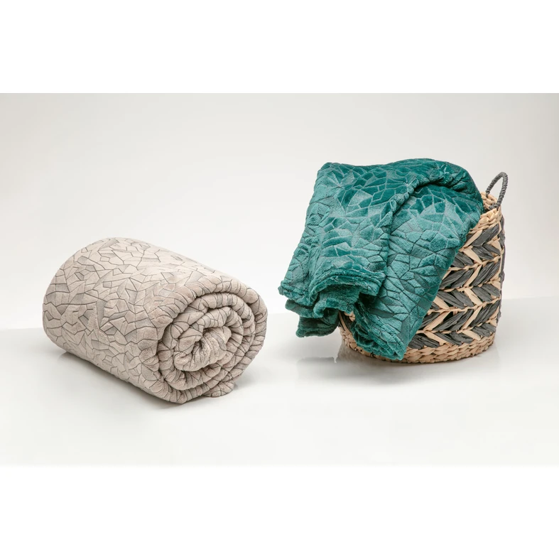 Deka s geometrickým vzorom GEOM 150x200 cm, krémová