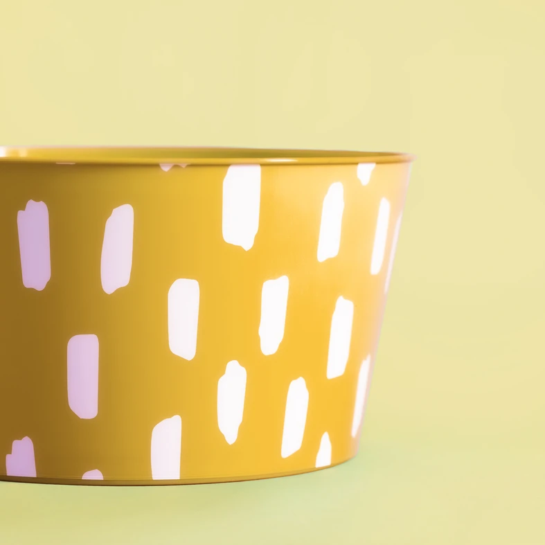 Súprava 4 plastových žltých misiek 750 ml