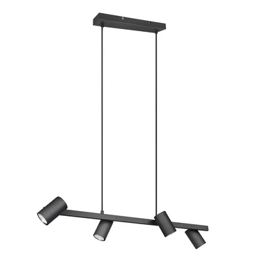 Luster na lanku čierny 4xGU10 MARLEY