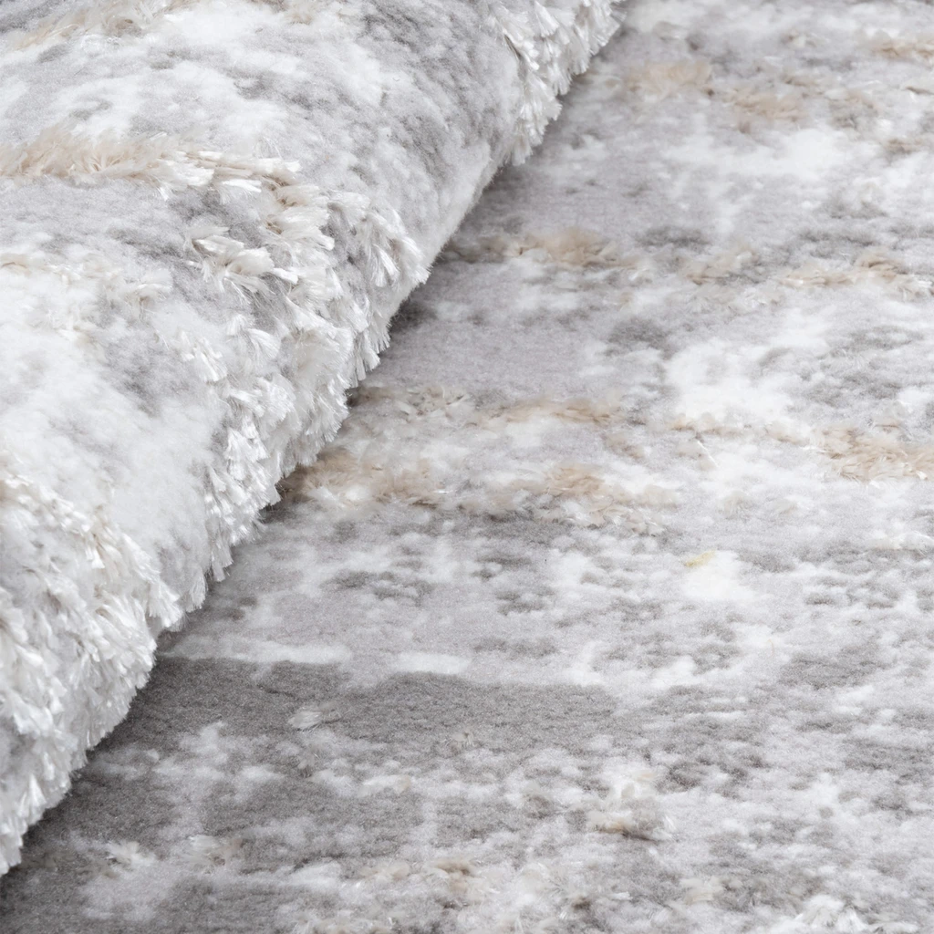 Okrúhly koberec s tieňovaným vzorom sivý SALSA 100 cm