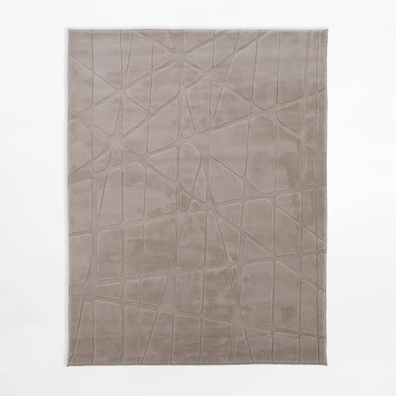 Geometrický koberec ACTION, béžový, 120x160 cm