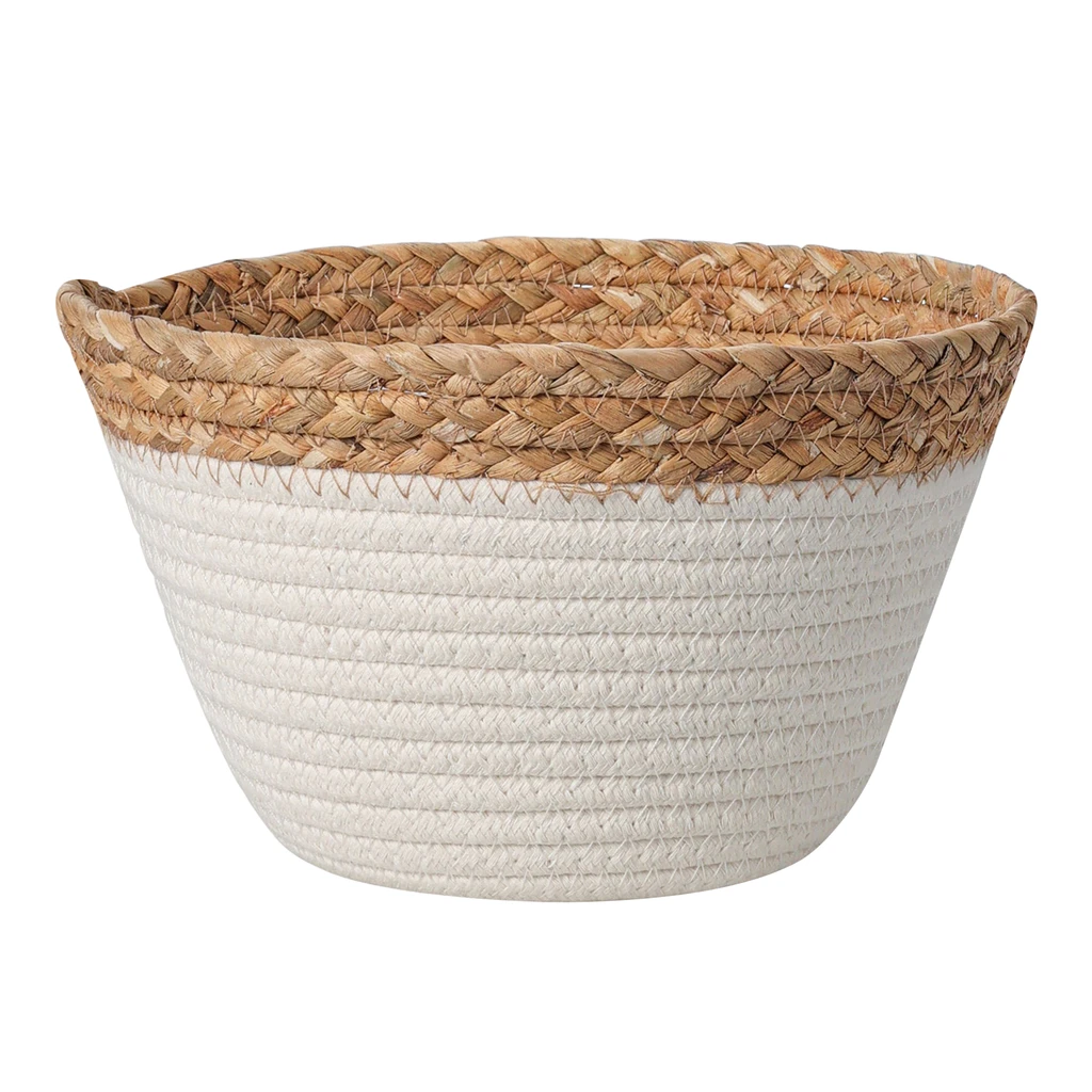 Pletený košík v štýle boho MIX 22x14 cm