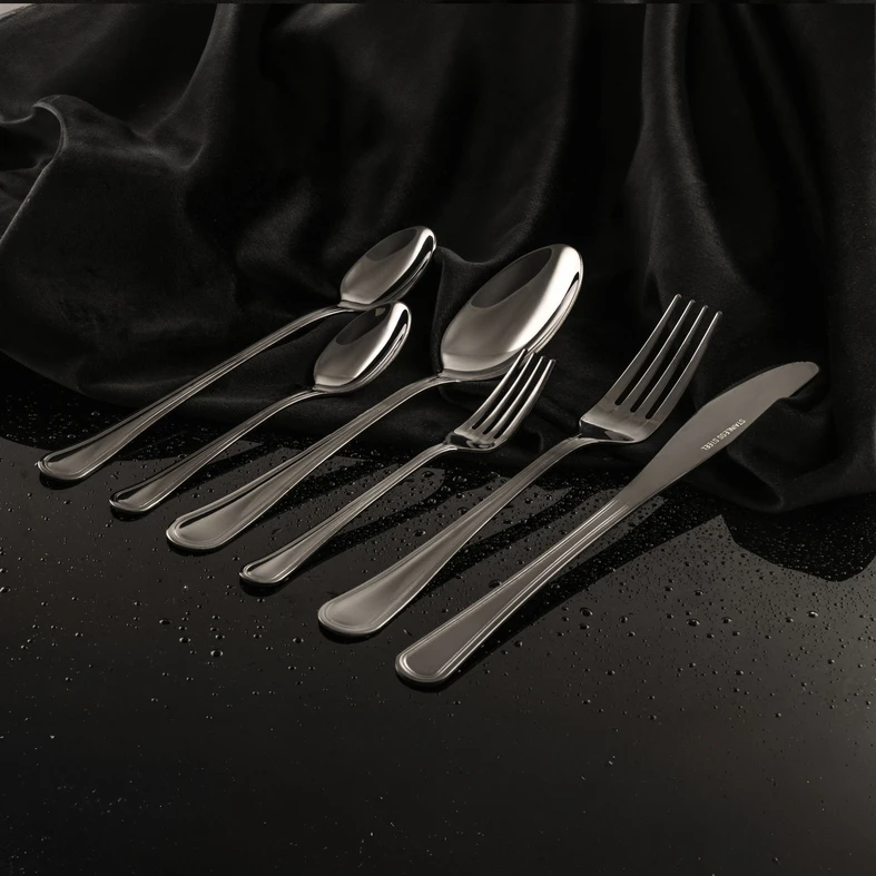 Súprava čiernych príborov LUCE, 24-dielna