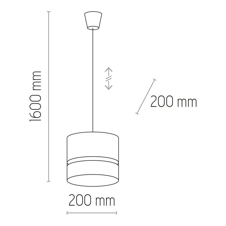 Závesné svietidlo biele PAGLIA 20 cm