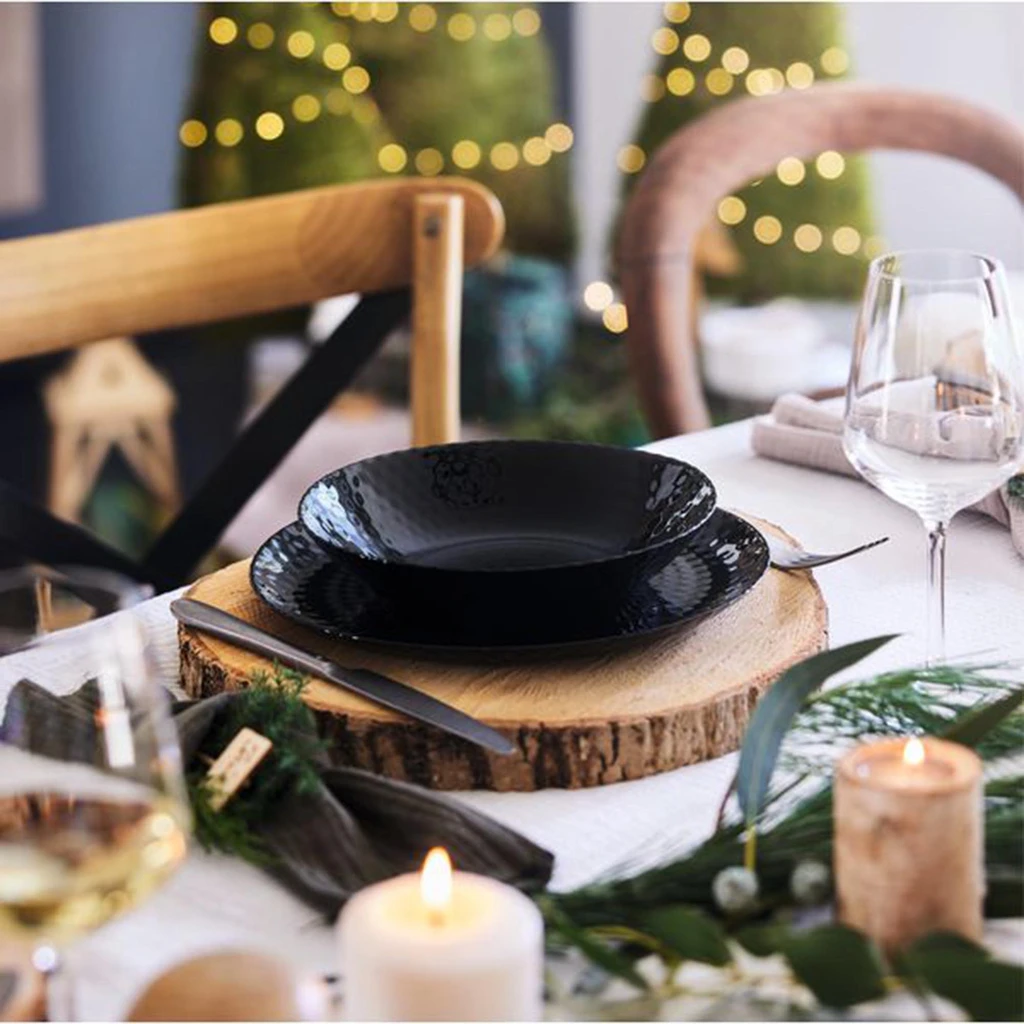 Hlboký tanier čierny PAMPILLE 20 cm