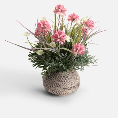 Umelý kvet v kvetináči vo fialovej farbe 35 cm