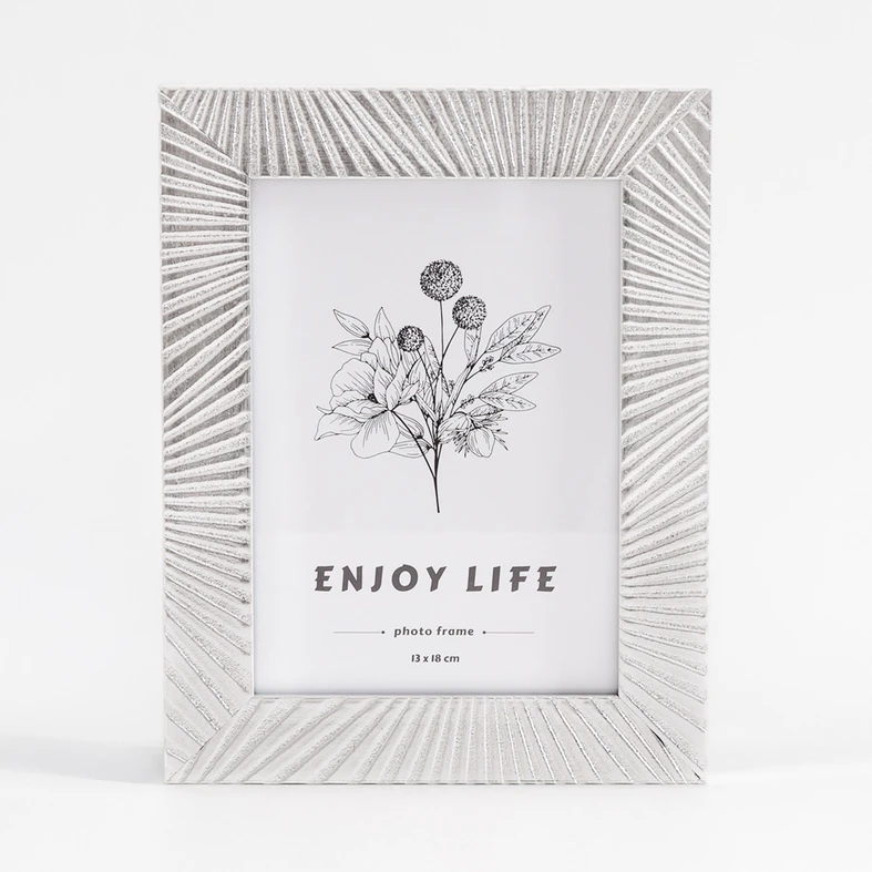 Rám na fotografiu v glamour štýle 13x18 strieborný