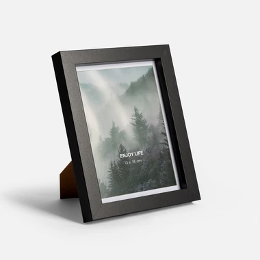 Čierny fotorámik 15x20 s paspartou