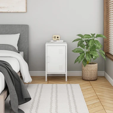 Nočný stolík SOLANS biela