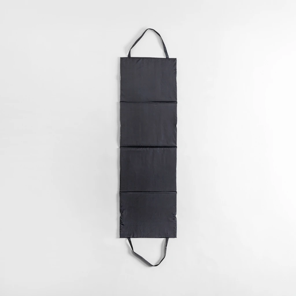 Plážová podložka so vzorom listov, čierna, 50x160 cm