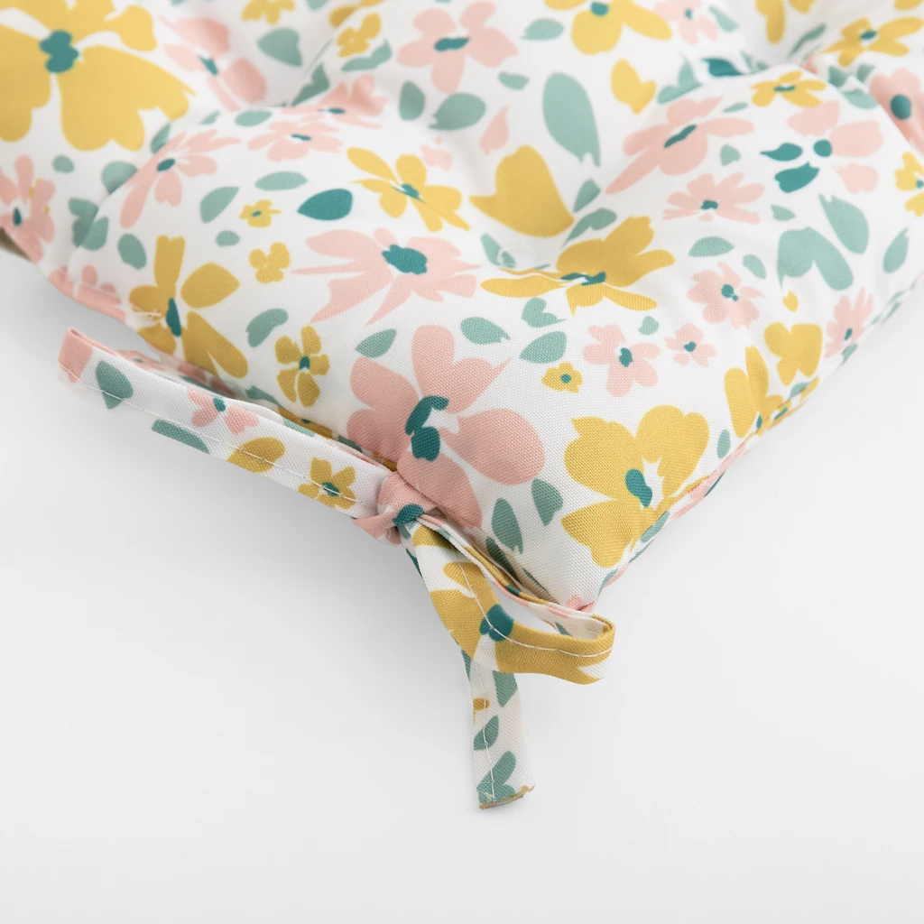 Poduszka na krzesło w kwiaty SUMMER ZANZI 40x40 cm