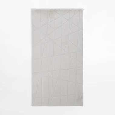 Geometrický koberec ACTION, krémový, 80x150 cm