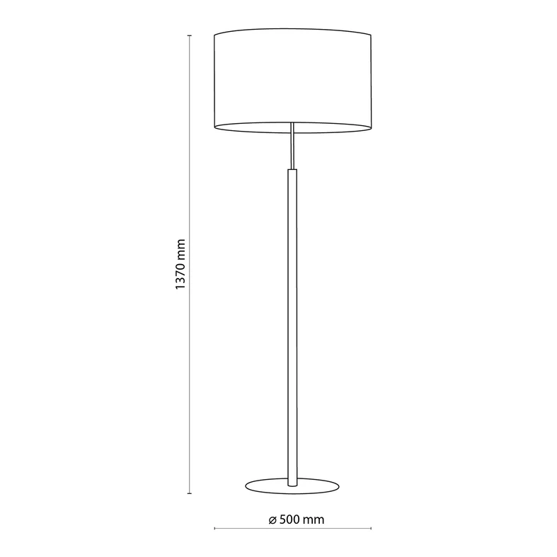 Stojacia lampa so sivým tienidlom DEVA NATURE