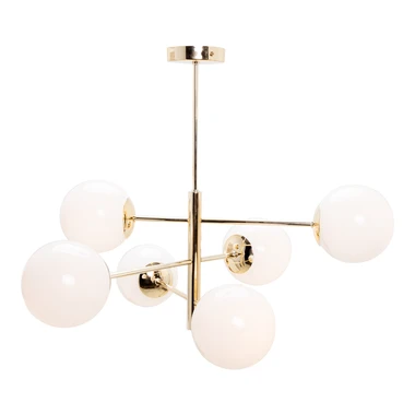 Závesná lampa gule 6-bodová zlatá AURORA