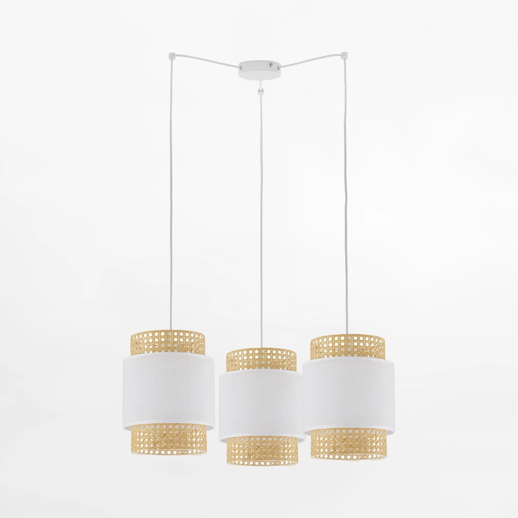 Ten model BOHO posiada niewielką podsufitkę i długie przewody, które możesz rozpiąć na powierzchni sufitu na wzór pajęczej sieci.