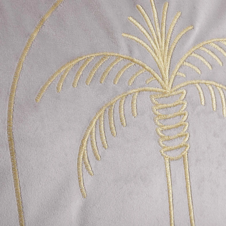 Srebrna poszewka welurowa ze złotą palmą