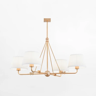 Závesné svietidlo bielo-zlaté ATRANI