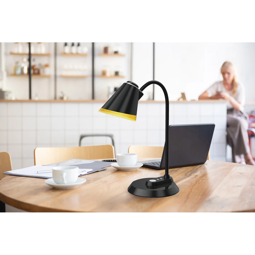 Čierna stolná lampa LED MICO