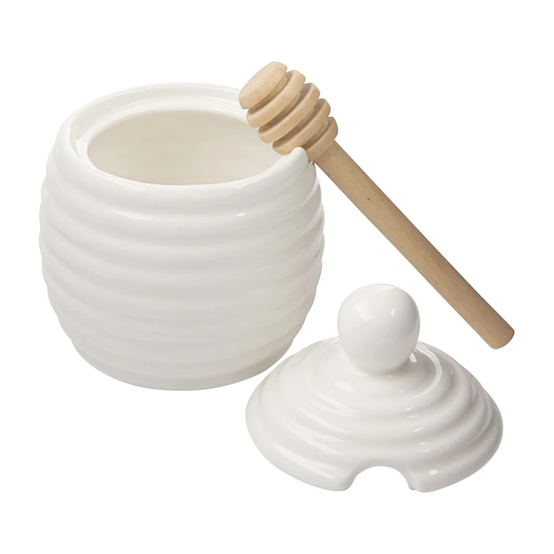 Pohár na med s pokrievkou a naberačkou 11,5 cm