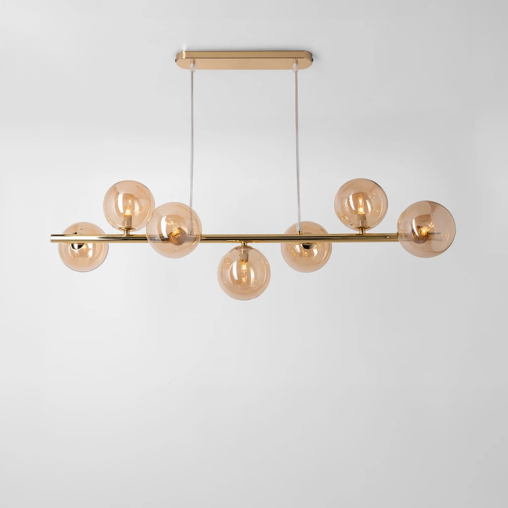 Závesné svietidlo ESTERA VII gule zlaté