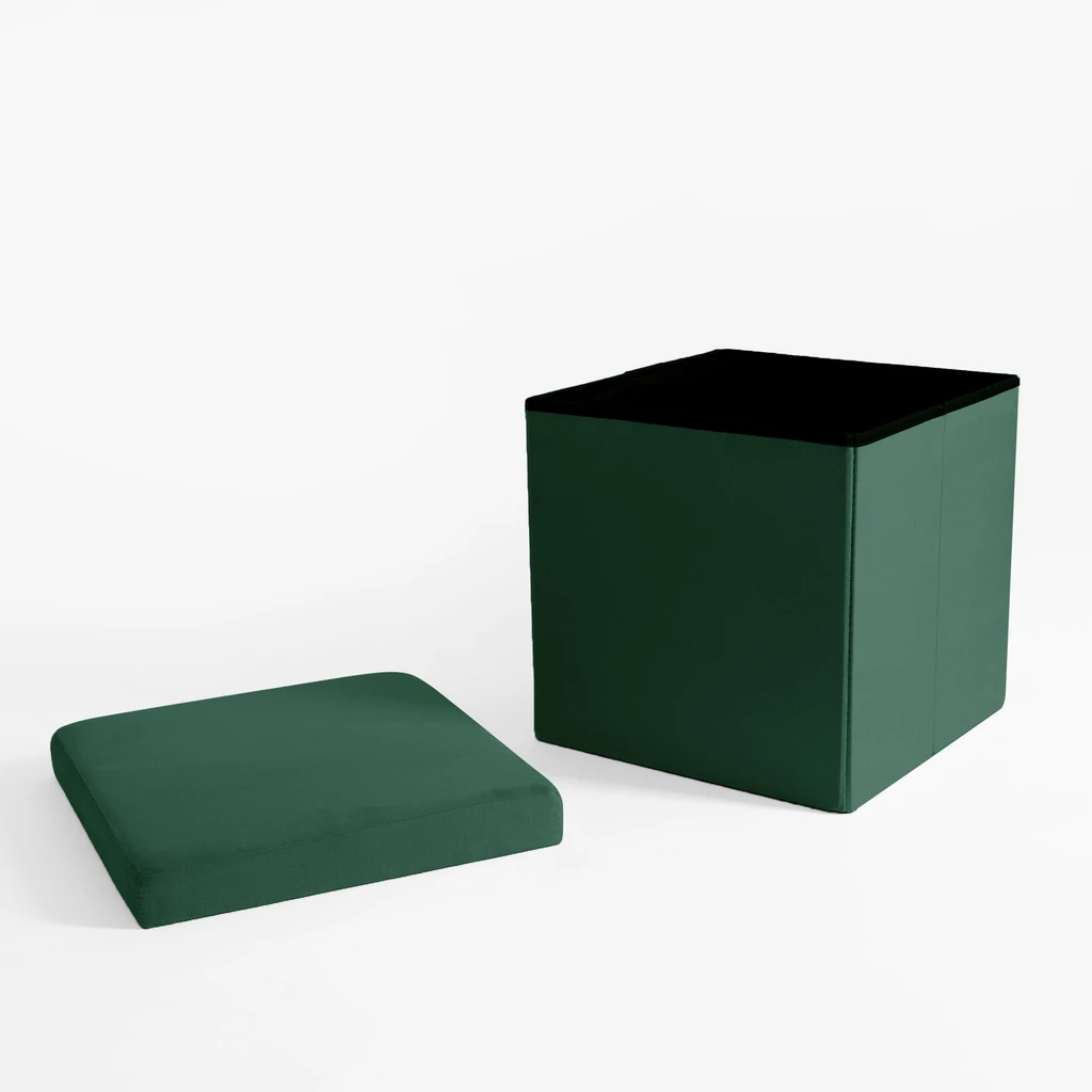 Skladacia taburetka zelená 38x37,5 cm