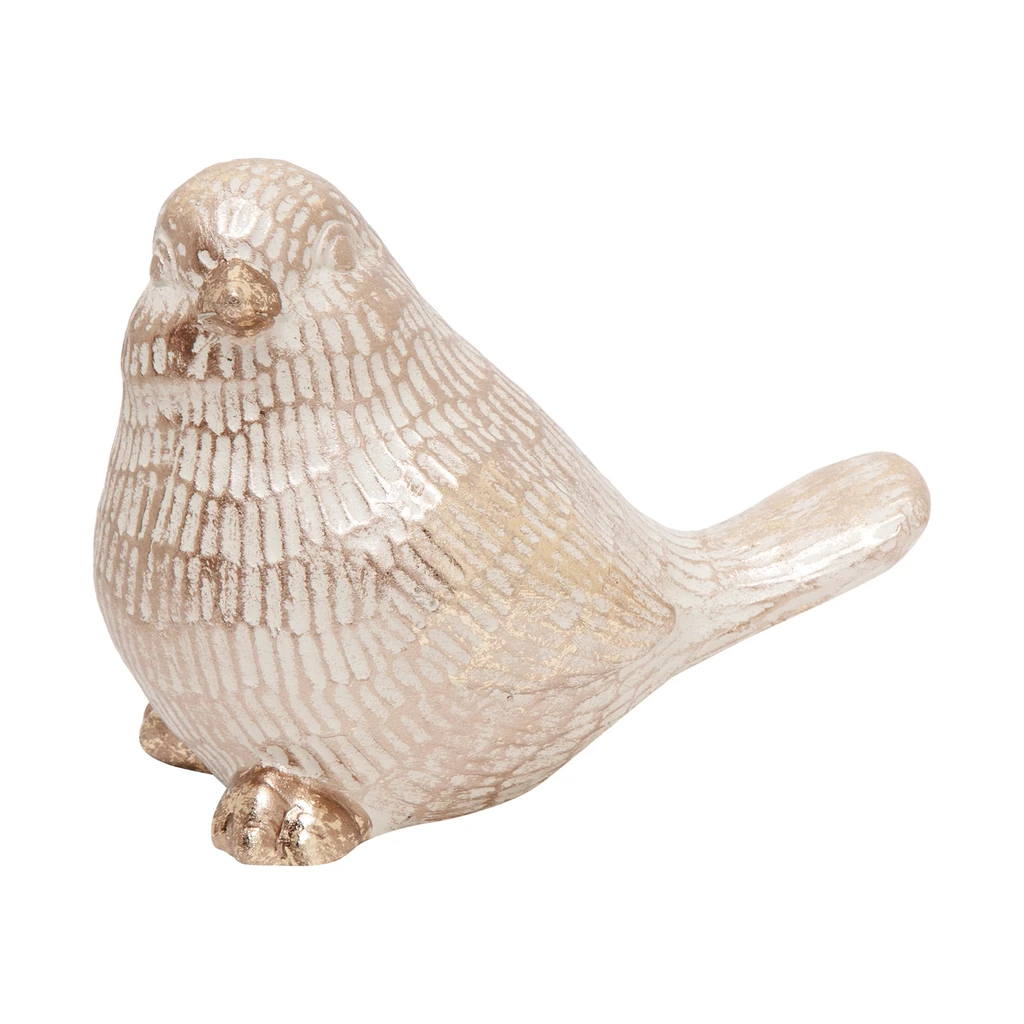 Dekoračná figúrka zlatá VTÁK 12 cm